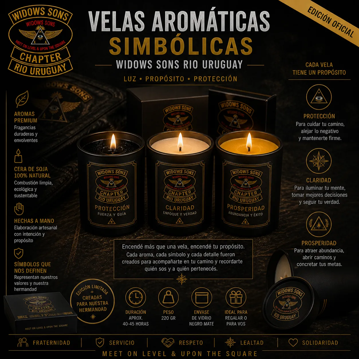 Velas decorativas línea simbólica